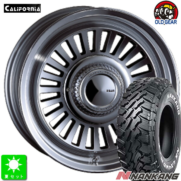 215/65R16 109/107 ナンカン NANKANG FT-9 ホワイトレター 新品 サマータイヤ ホイール4本セット DEAN カルフォルニア 16インチ 6.5J 6H139.7 バーニッシュグレイ taiya