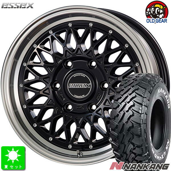 215/65R16 109/107 ナンカン NANKANG FT-9 ホワイトレター 新品 サマータイヤ ホイール4本セット エセックス ESSEX ENCM 16インチ 6.5J 6H139.7 ブラック(BK) taiya