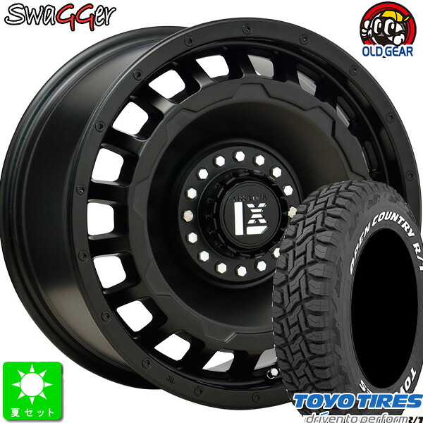 215/65R16 109/107 トーヨー オープンカントリー R/T ホワイトレター 新品 サマータイヤ ホイール4本セット LEXXEL SwaGGer 16インチ 7.0J 6H139.7 マットブラック taiya 88,825円