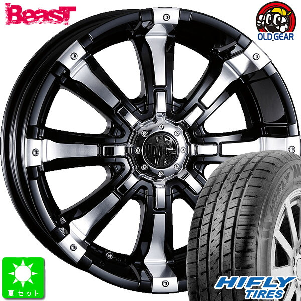 265/70R16ハイフライ HIFLY HT601新品 サマータイヤホイール 4本セットクリムソン MG BEAST16インチ 8.0J 6H139.7ブラックポリッシュ taiya|オールドギア店