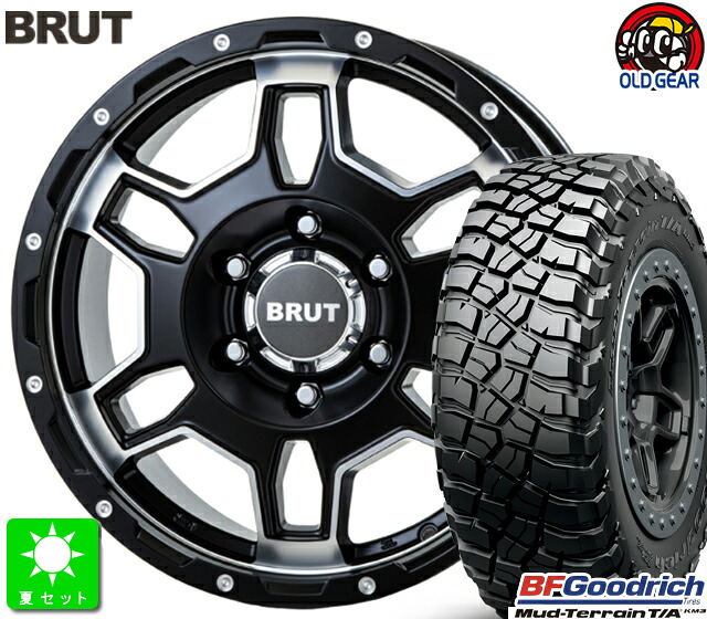 LT265/70R17 121/118Q LREBF Goodrich Mud-Terrain T/A KM3新品 サマータイヤ ホイール4本セットBRUT BR-6617インチ 7.5J 6H139.7ミリタリーブラック taiya｜オールドギア店