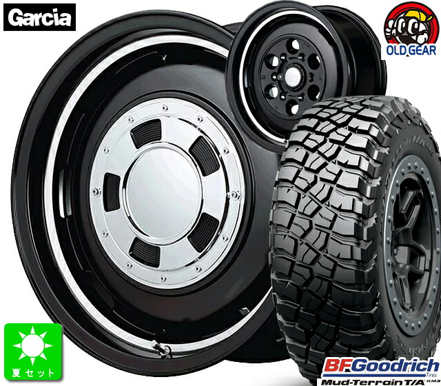 LT265/65R17 120/117Q LRE RBLBF Goodrich Mud-Terrain T/A KM3新品 サマータイヤ ホイール4本セットガルシアシスコ17インチ 8.0J 6H139.7セミグロスブラックリムヴァーレイポリッシュ taiya|オールドギア店