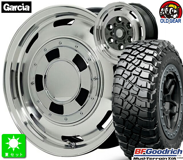LT265/65R17 120/117Q LRE RBLBF Goodrich Mud-Terrain T/A KM3新品 サマータイヤ ホイール4本セットガルシアシスコ17インチ 8.0J 6H139.7メタリックグレーポリッシュ taiya|オールドギア店