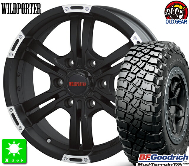 LT265/65R17 120/117Q LRE RBL BF Goodrich Mud-Terrain T/A KM3 新品 サマータイヤ ホイール4本セット ワイルドポーター クロスシックス 17インチ 7.5J 6H139.7 マットブラックポリッシュ taiya