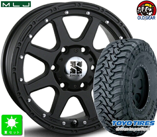 265/70R17トーヨー OPEN COUNTRY M/T新品 サマータイヤ ホイール4本セットMLJ XTREME-J17インチ 7.5J 6H139.7フラットブラック taiya|オールドギア店