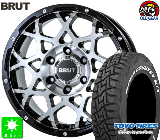 285/70R17 トーヨー OPEN COUNTRY R/T ホワイトレター 新品 サマータイヤ ホイール4本セット BRUT BR-55 17インチ 7.5J 6H139.7 ミルドマシンブラック taiya