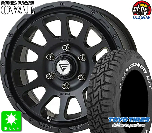 265/70R17 トーヨー OPEN COUNTRY R/T ホワイトレター 新品 サマータイヤ ホイール4本セット デルタフォース OVAL 17インチ 8.0J 6H139.7 マットブラック taiya 132,880円