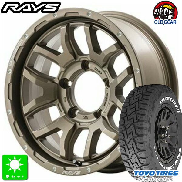 【5本セット】225/70R16 トーヨー オープンカントリー R/T ホワイトレター 新品 サマータイヤ ホイール RAYS レイズ デイトナ Team DAYTONA F6 Bloost for JIMNY 16インチ 5.5J 5H139.7 ダークブロンズ(Z5カラー) 組込み済 バランス調整済 taiya
