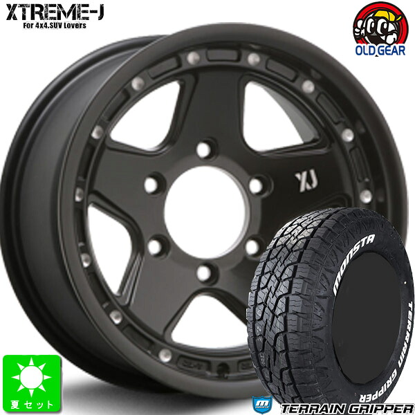 265/75R16モンスタタイヤ テレーングリッパーホワイトレター新品 サマータイヤホイール 4本セットMLJ XTREME-J XJ0516インチ 8.0J 6H139.7サテンブラックミルド taiya|オールドギア店