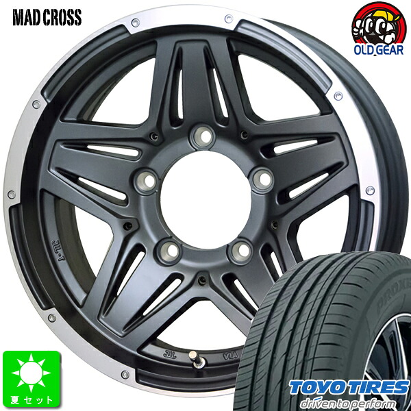 215/70R16トーヨー プロクセス CL1 SUV新品 サマータイヤ ホイール4本セットマッドクロス JB-0116インチ 5.5J 5H139.7アッシュグレー・リムポリッシュ taiya|オールドギア店