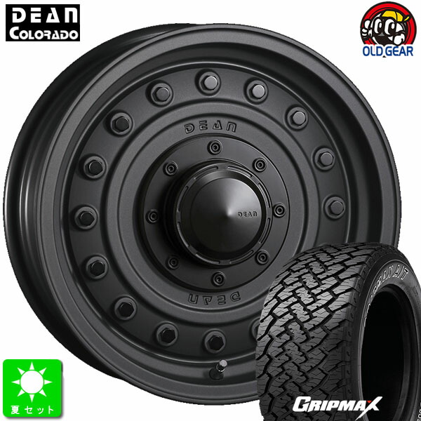 215/75R15 グリップマックス A/T アウトラインホワイトレター 新品 サマータイヤ ホイール4本セット クリムソン DEAN コロラド 15インチ 6.0J 5H139.7 マットチャコールブラック taiya