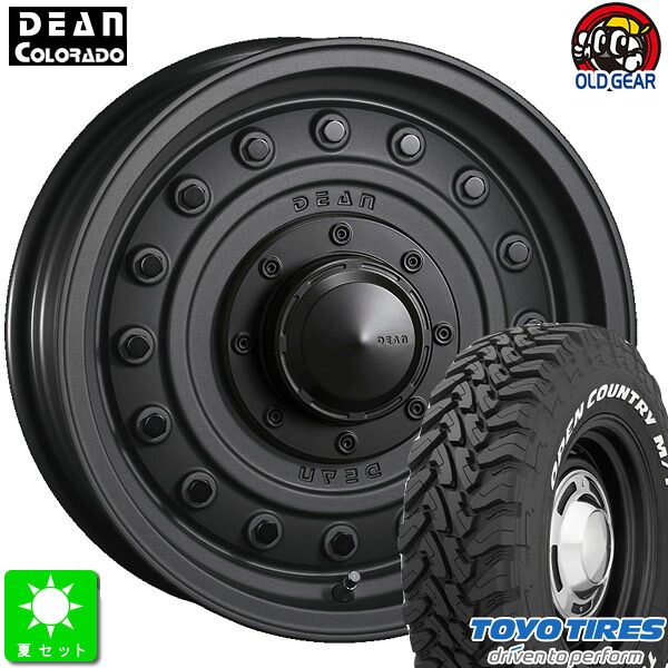 225/75R16 トーヨー オープンカントリー M/T ホワイトレター 新品 サマータイヤ ホイール4本セット クリムソン DEAN コロラド 16インチ 5.5J 5H139.7 マットチャコールブラック taiya