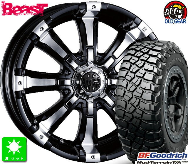 LT225/75R16 115/112Q LRE RBL BF Goodrich Mud-Terrain T/A KM3 新品 サマータイヤ ホイール4本セット クリムソン MG BEAST 16インチ 5.5J 5H139.7 ブラックポリッシュ taiya