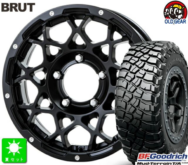 LT225/75R16 115/112Q LRE RBLBF Goodrich Mud-Terrain T/A KM3新品 サマータイヤ ホイール4本セットブルート BRUT BR-5516インチ 5.5J 5H139.7ミルドサティンブラック taiya｜オールドギア店