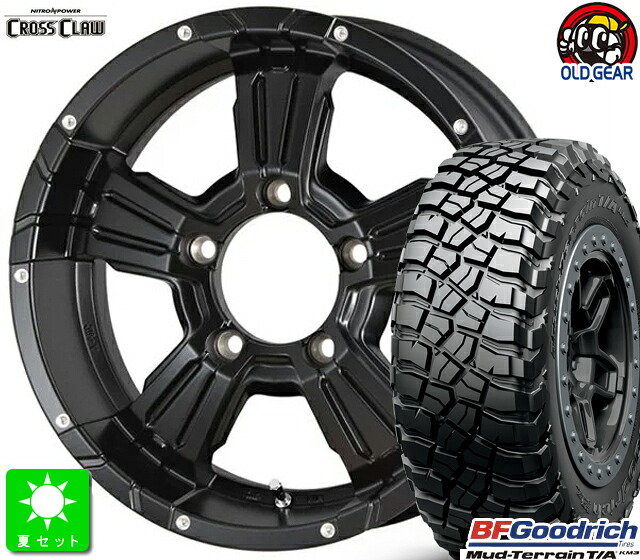 LT205/80R16 111/108Q LRE RBLBF Goodrich Mud-Terrain T/A KM3新品 サマータイヤ ホイール4本セットNITRO POWER CROSS CLAW16インチ 5.5J 5H139.7SGBK/PD taiya｜オールドギア店