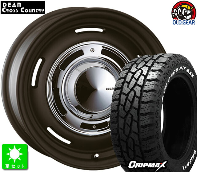 175/80R16GRIPMAX MUD Rage R/T MAXホワイトレター新品 サマータイヤ ホイール4本セットクリムソン DEAN クロスカントリー16インチ 5.5J 5H139.7マットブラック taiya|オールドギア店