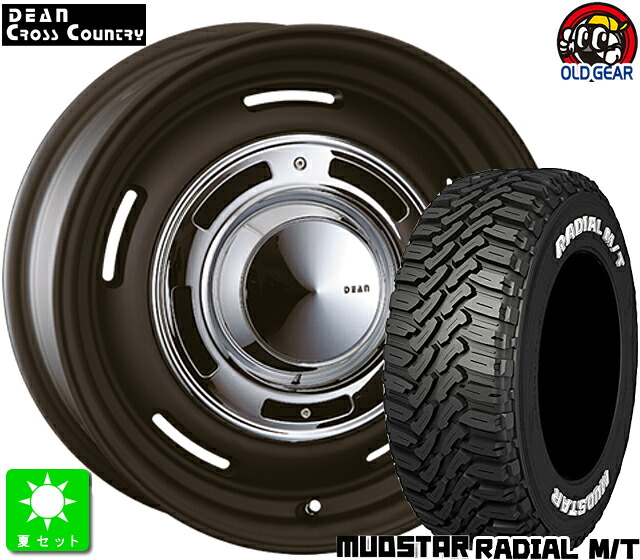 215/70R16 マッドスター RADIAL M/T ホワイトレター新品 サマータイヤ ホイール4本セットクリムソン DEAN クロスカントリー16インチ 6.0J 5H139.7マットブラック taiya｜オールドギア店