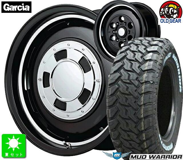 LT215/70R16 107/105Q モンスタ タイヤ マッドウォーリア ホワイトレター 新品 サマータイヤ ホイール4本セット ガルシアシスコ 16インチ 5.5J 5H139.7 セミグロスブラックリムヴァーレイポリッシュ taiya 86,213円