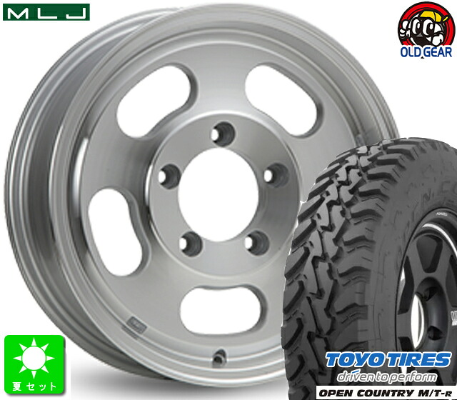195R16C 104/102Q トーヨー オープンカントリー M/T-R 新品 サマータイヤ ホイール4本セット MLJ D:SLOT 16インチ 5.5J 5H139.7 ポリッシュ taiya
