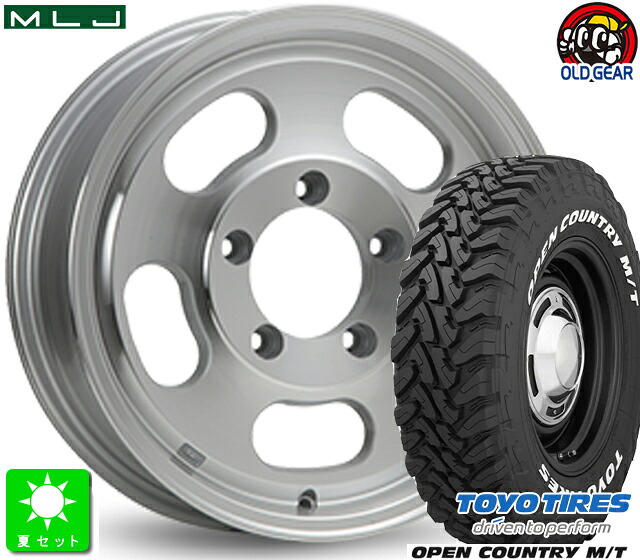 225/75R16 トーヨー オープンカントリー M/T ホワイトレター 新品 サマータイヤ ホイール4本セット MLJ D:SLOT 16インチ 5.5J 5H139.7 ポリッシュ taiya