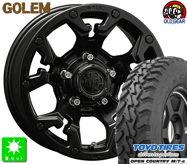 195R16C 104/102Q トーヨー オープンカントリー M/T-R 新品 サマータイヤ ホイール4本セット クリムソン MG GOLEM 16インチ 6.0J 5H139.7 マットブラック taiya