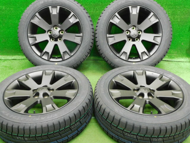 中古 ホイールタイヤ 4本セット 225/55R18 2025年製 中古純正 ミツビシ デリカD:5 純正 オリジナル塗装 18x7J+38 5H114.3 新品 スタッドレス タイヤ トーヨー トランパス TX