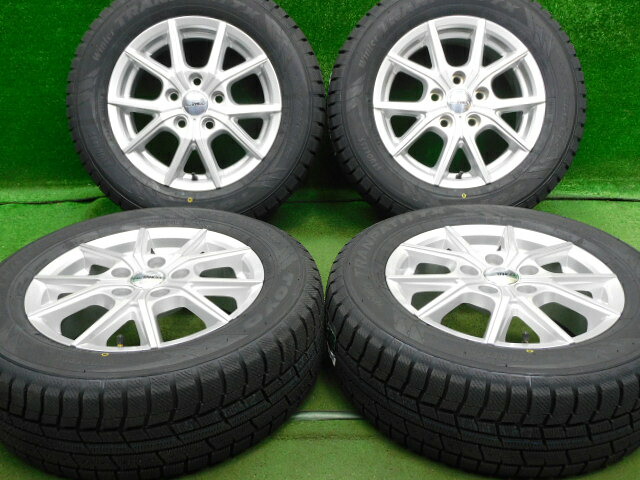 中古 ホイールタイヤ 4本セット 195/65R15 2025年製 中古社外 クライメイト タンゴ 15x6J+52 5H114.3 新品 スタッドレス タイヤ トーヨー ウィンタートランパス TX