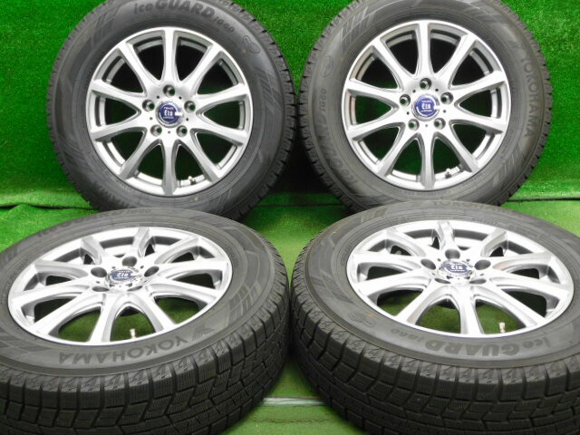 中古 ホイールタイヤ 4本セット 205/65R16 2022年製 9分山程度 新品社外 ラストラーダ イータ 16x6J+45 5H114.3 中古 スタッドレス タイヤ ヨコハマ アイスガード iG60