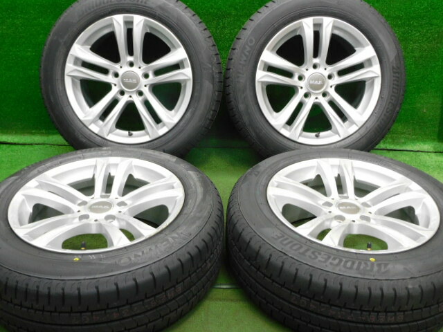 中古 ホイールタイヤ 4本セット 225/60R17 2025年製 中古社外 MAK ビマー 17x8J+45 5H120 新品 ラジアル タイヤ ブリヂストン ニューノ 47,880円