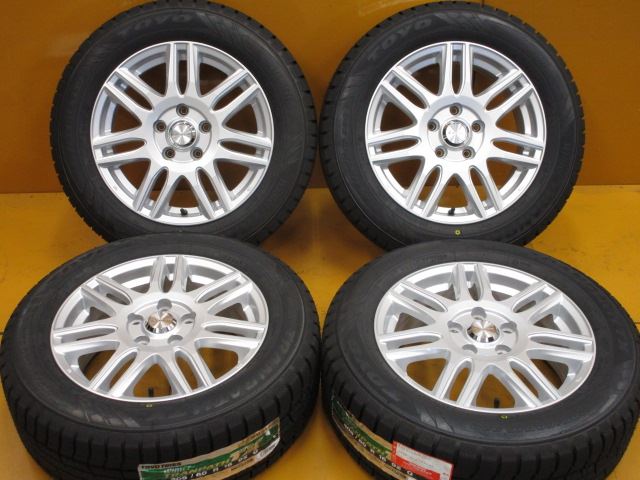 中古 ホイールタイヤ 4本セット 205 60R16 2022年製 中古社外 レーベン 16x6.5J 50 5H114.3 新品 スタッドレス タイヤ トーヨー ウィンタートランパス TX