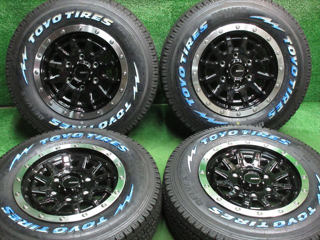中古 ホイールタイヤ 4本セット 195/80R15 2024年製 9.9分山程度 未使用社外 ESSEX エセックス EX-15 15x6J+33 6H139.7 中古 スタッドレス タイヤ トーヨータイヤ デルベックス935