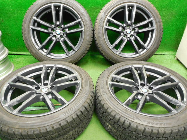 中古 ホイールタイヤ 4本セット 255/45R20 2019年製 8分山程度 中古純正 BMW X3 G01 X4 G02 純正 スタイリング764M 20x9J+28 5H112 中古 スタッドレス タイヤ ブリヂストン ブリザック DM-V3 87,890円