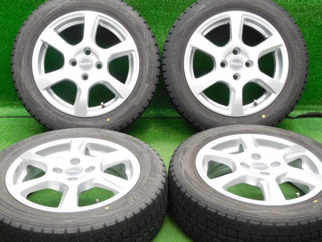 中古 ホイールタイヤ 4本セット 165/65R15 2016年製 7分山程度 中古社外 MAK ヴィンチー 15x5J+32 4H100 中古 スタッドレス タイヤ ダンロップ ウィンターマックスWM01 23,040円