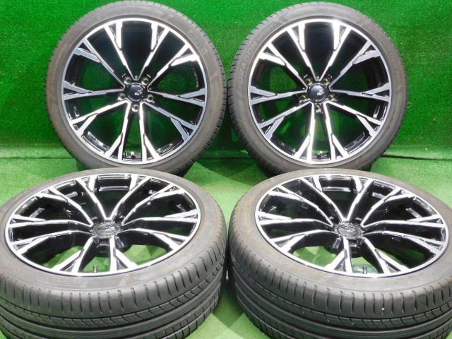 中古 ホイールタイヤ 4本セット 245/40R20 2020年製 7分山程度 未使用社外 アウトストラーダ エクシオン 20x8.5J+32 5H114.3 中古 ラジアル タイヤ ピレリ ドラゴンスポーツ