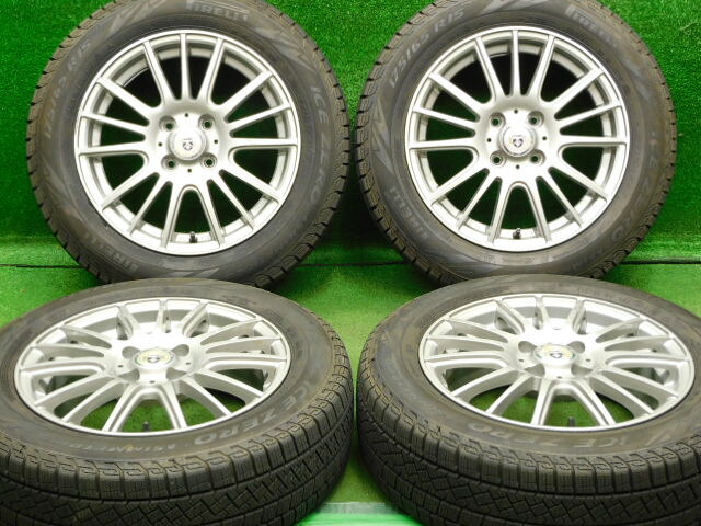 中古 ホイールタイヤ 4本セット 175/65R15 2025年製 7分山程度 中古社外 Ｇマッチ 15x5.5J+42 4H100 中古 スタッドレス タイヤ ピレリ アイスゼロアシンメトリコ｜オールドギア２号店