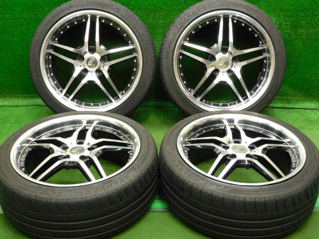 中古 ホイールタイヤ 4本セット 245/40R19 2021年製 6分山程度 中古社外 フィレンツェ 19x8.5J+35 5H114.3 中古 ラジアル タイヤ トライアングル スポーテックス TSH11｜オールドギア２号店