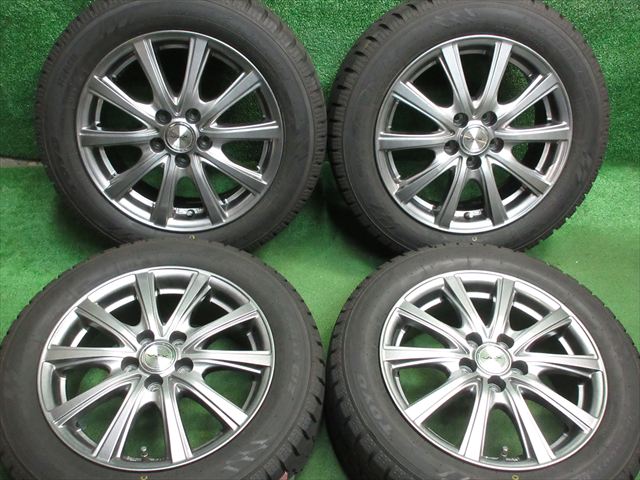 中古 ホイールタイヤ 4本セット 185/60R15 2023年製 9分山程度 中古社外 VEX 15x6J+45 5H100 中古 スタッドレス タイヤ トーヨータイヤ ガリットGIZ|オールドギア2号店