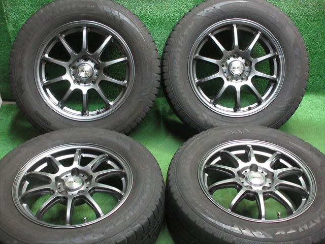 中古 ホイールタイヤ 4本セット 215/65R16 2021年製 5分山程度 中古社外 DOS 16x6.5J+38 5H114.3 中古 スタッドレス タイヤ トーヨータイヤ ウィンタートランパスTX｜オールドギア２号店