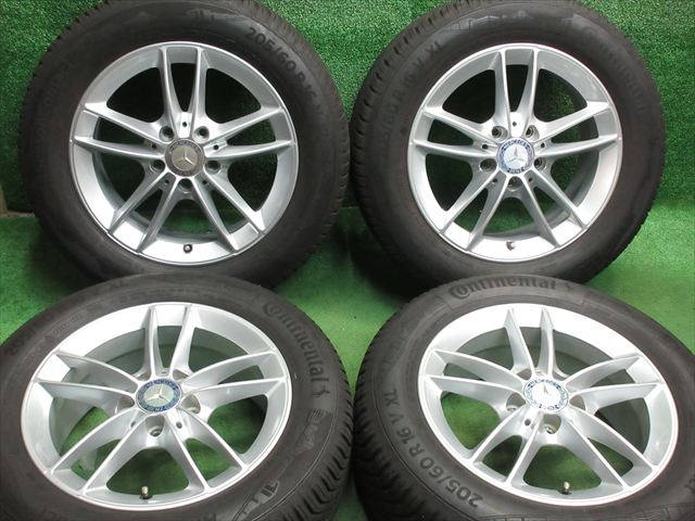 中古 ホイールタイヤ 4本セット 205/60R16 2021年製 8分山程度 中古純正 ベンツ Aクラス W177 純正 16x6.5J+44 5H112 中古 ラジアル タイヤ コンチ オールシーズンコンタクト｜オールドギア２号店