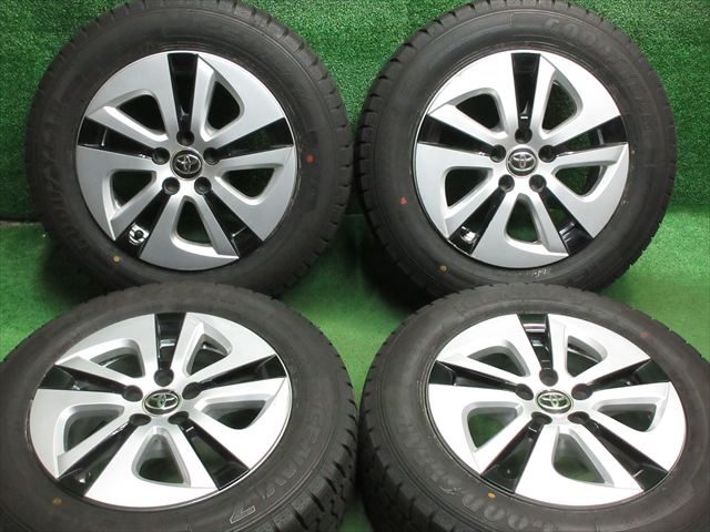 中古 ホイールタイヤ 4本セット 195/65R15 2021年製 8分山程度 中古純正 トヨタ 50系 プリウス 純正 15x6.5J+40 5H100 中古 スタッドレス タイヤ グッドイヤー アイスナビ7｜オールドギア２号店