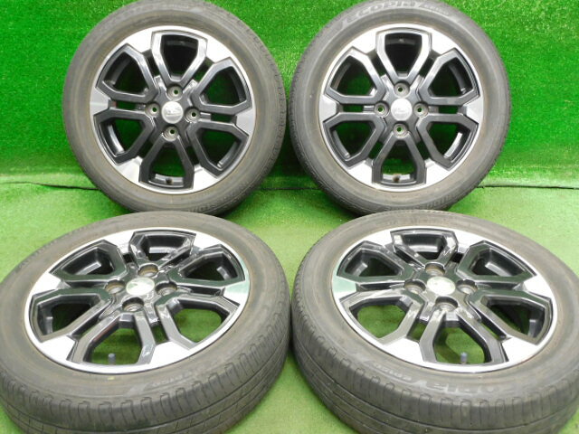 中古 ホイールタイヤ 4本セット 165/50R15 2019年製 4分山程度 中古純正 ダイハツ キャスト 純正 15x4.5J+45 4H100 中古 ラジアル タイヤ ブリヂストン エコピア EP150