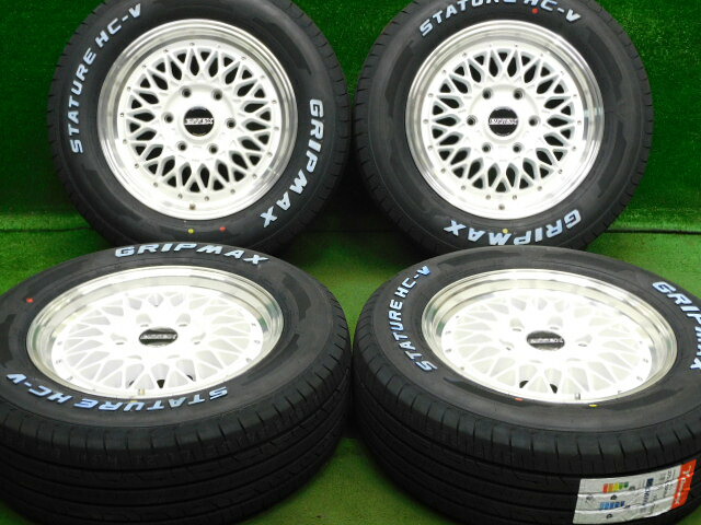 中古 ホイールタイヤ 4本セット 215/65R16 2026年製 中古社外 エセックス ENCM-16 16x6.5J+38 6H139.7 未使用 ラジアル タイヤ グリップマックス スターチャー HC-V