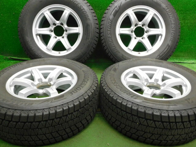 中古 ホイールタイヤ 4本セット 265/65R17 2022年製 8分山程度 中古社外 グランヴァート NR 17x7.5J+25 6H139.7 中古 スタッドレス タイヤ ブリヂストン ブリザック DM-V3