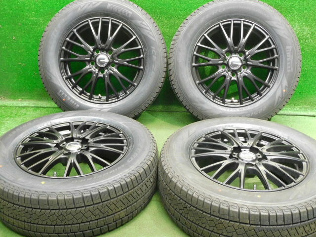 中古 ホイールタイヤ 4本セット 225/65R17 2025年製 中古社外 クレイシズ SE48 17x6.5J+40 5H120 未使用 スタッドレス タイヤ ピレリ アイスゼロ アシンメトリコ｜オールドギア２号店 57,750円