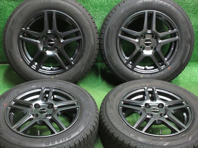 中古 ホイールタイヤ 4本セット 175/65R14 2021年製 9分山程度 未使用社外 ユーロデザイン アイガー 14x5.5J+35 4H98 中古 スタッドレス タイヤ ヨコハマ アイスガード IG60