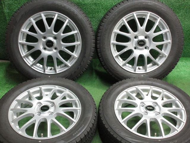中古 ホイールタイヤ 4本セット 165/55R15 2022年製 8分山程度 中古社外 トップラン M7 15x4.5J+48 4H100 中古 スタッドレス タイヤ ブリヂストン ブリザック VRX2 27,300円