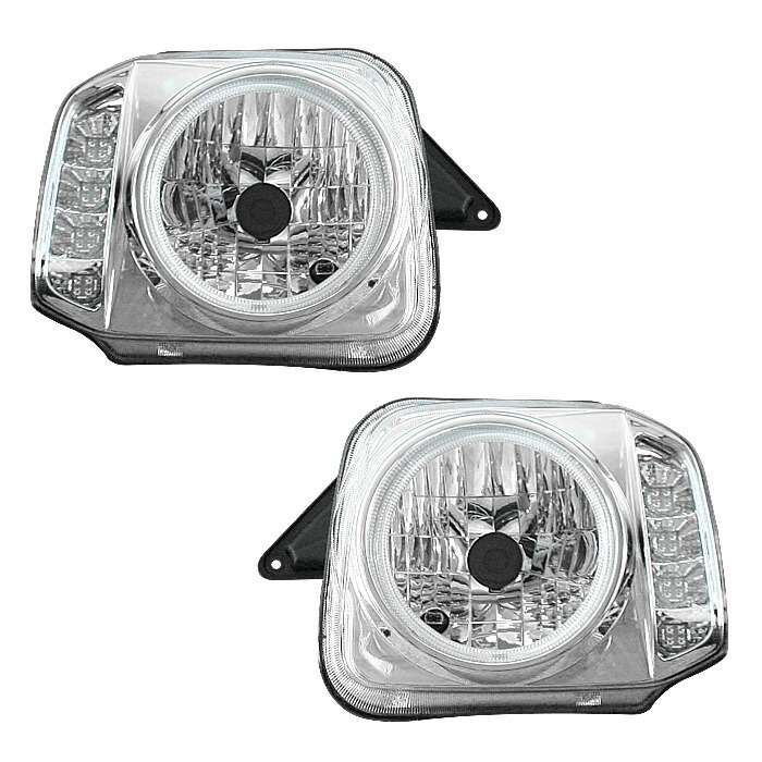 ジムニーjb23 社外ヘッドライト　イカリング 楽天市場】ジムニー JB23 LEDイカリング付きヘッドライト左右set