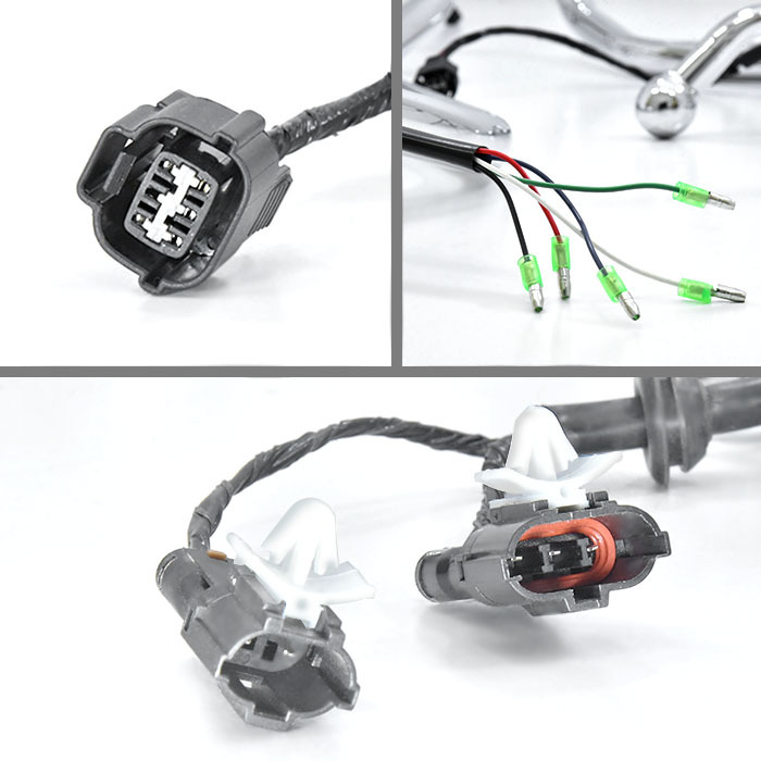 三菱ふそう4トンベストワンファイター電動熱線配線付きメッキミラーステー運転席助手席左右セット