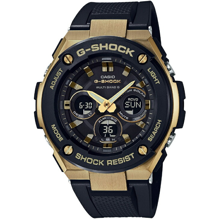美品　カシオG-SHOCK GST-w310-1AJF電波ソーラー5524 G-SHOCK Gショック Gスチール G-STEEL 電波 ソーラー 腕時計