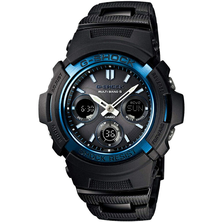 【国内正規品】【カシオ】カシオ ジーショック CASIO G-SHOCK AWG-M100BC-2AJF タフ・ソーラー電波時計 BLACK/BLUEシリーズ メンズ|OLD POWER